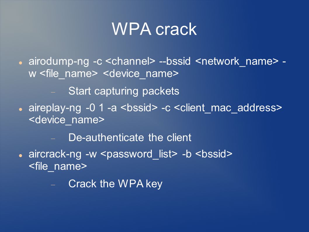 crack wep password mac